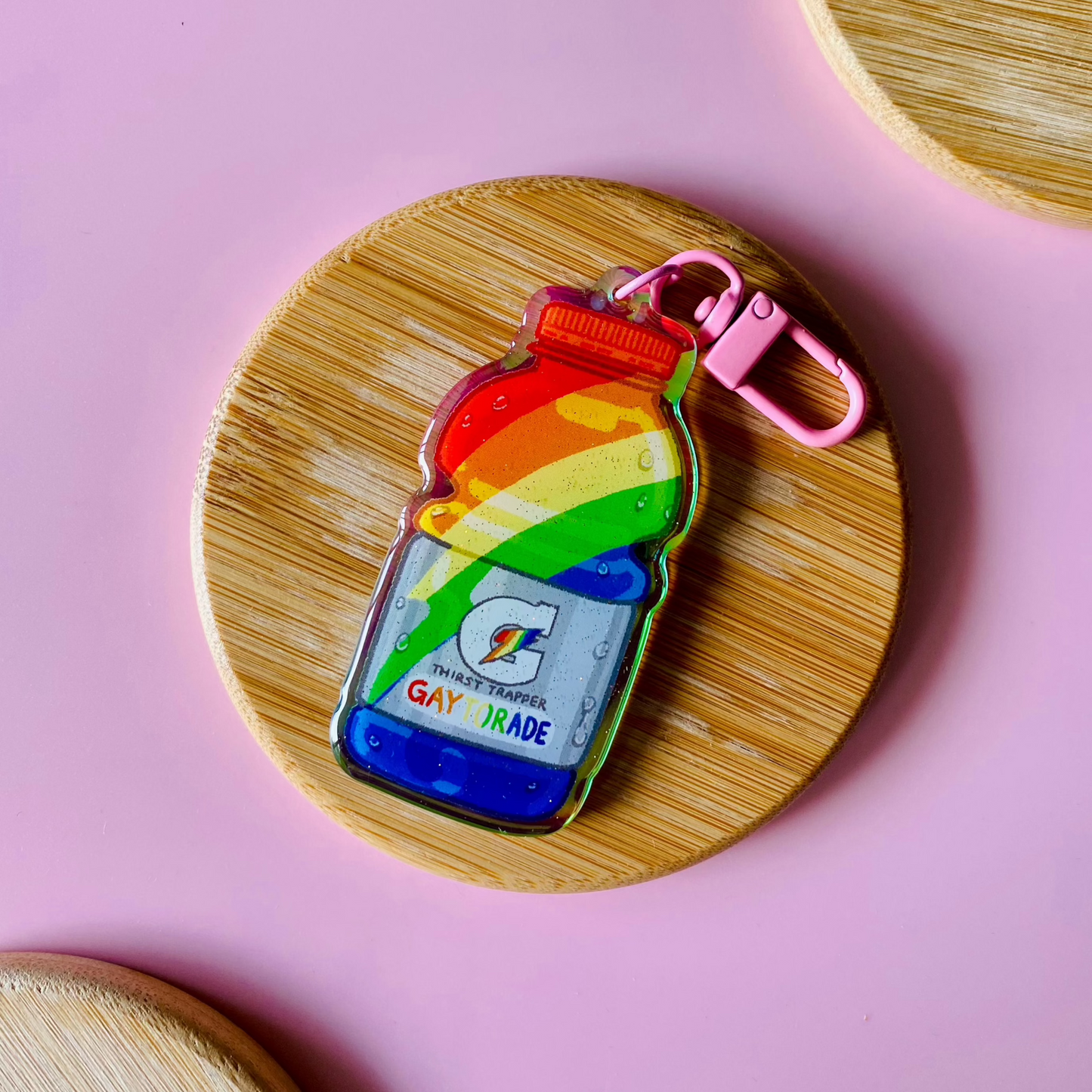 Gaytorade Holographic Keychain