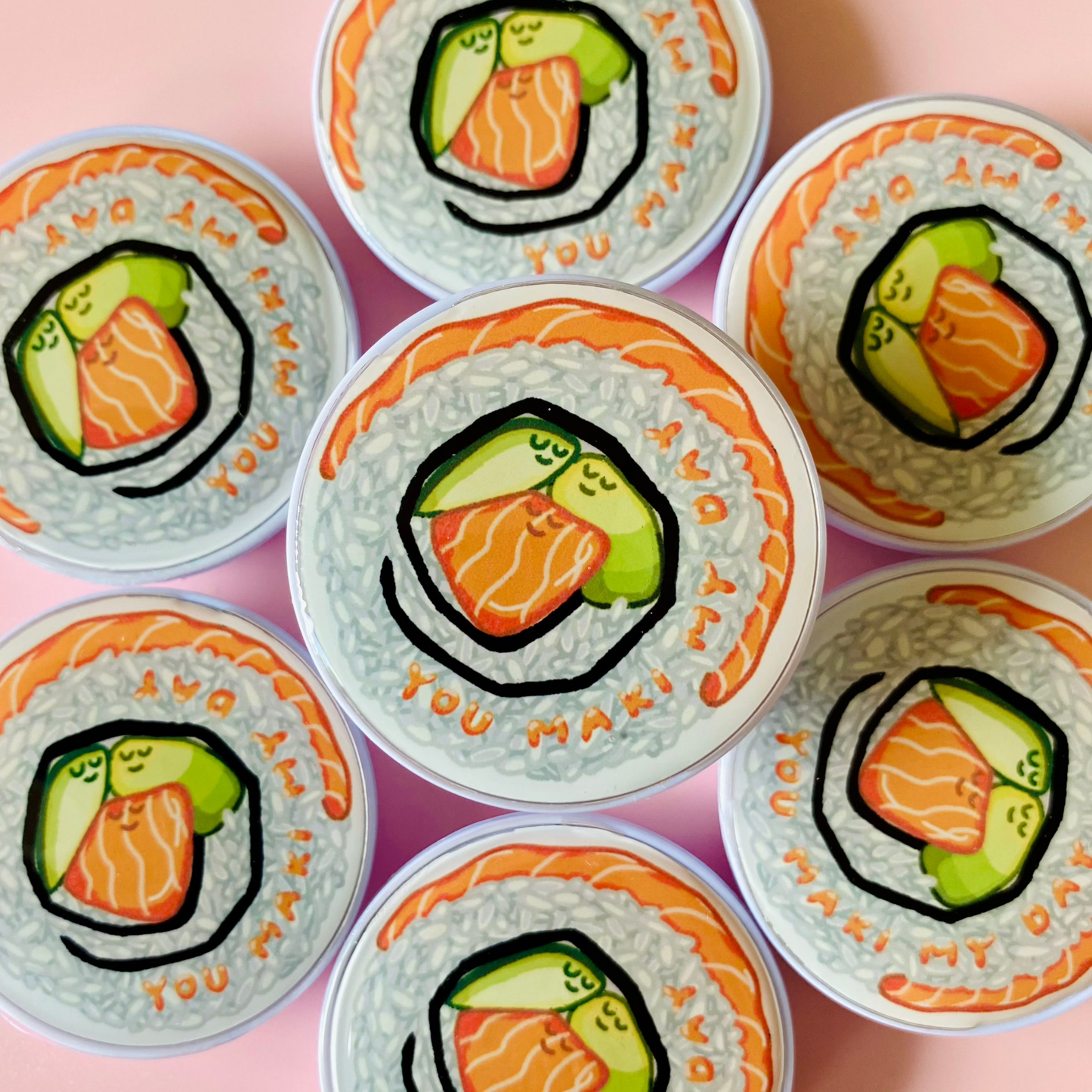 You Maki My Day Snuggling Sushi Roll Pop Socket