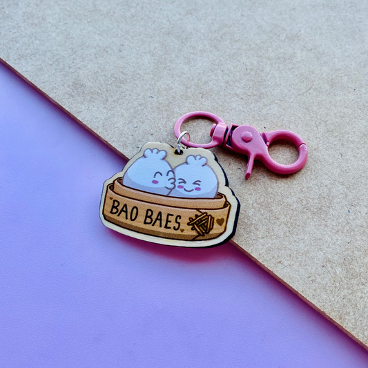 Bao Baes Wooden Keychain