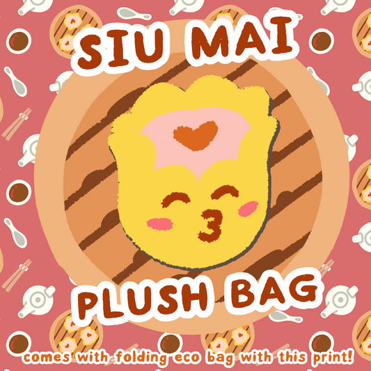 Siu Mai YumYumCha Plush Reusable Folding Bag