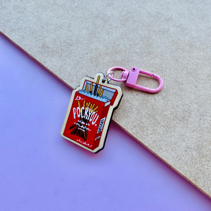 Chocolate Pock You Wooden Keychain