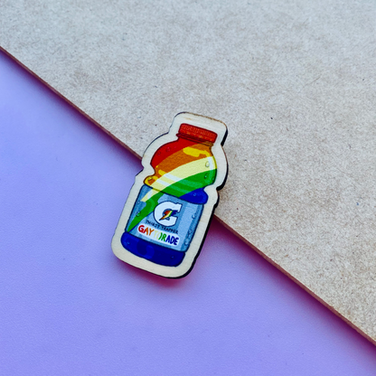 Gaytorade Wooden Magnet