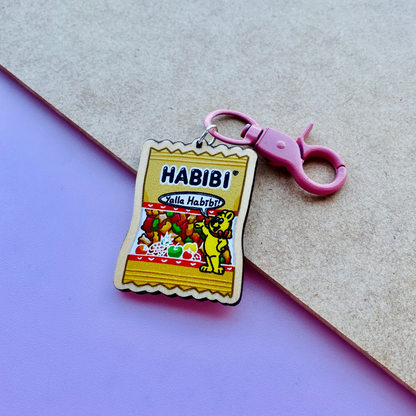 Habibi Haribo Wooden Keychain