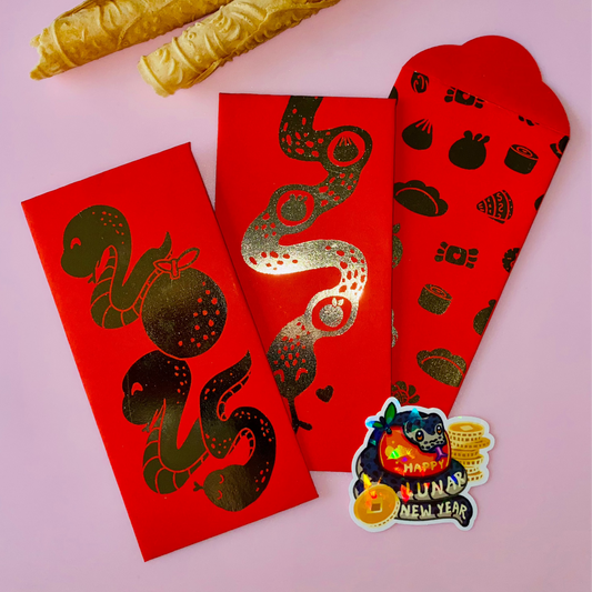 Lunar New Year 2025 Snake Red Envelope Pack