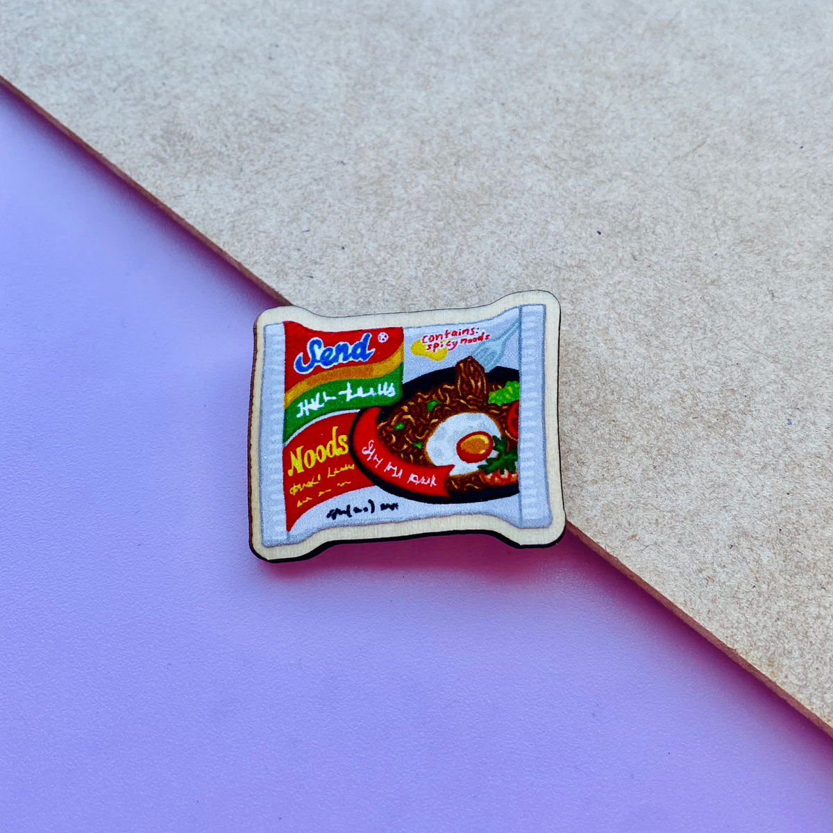 Send Indomie Noods Wooden Magnet