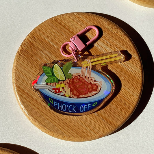 Pho'ck Off Holographic Keychain