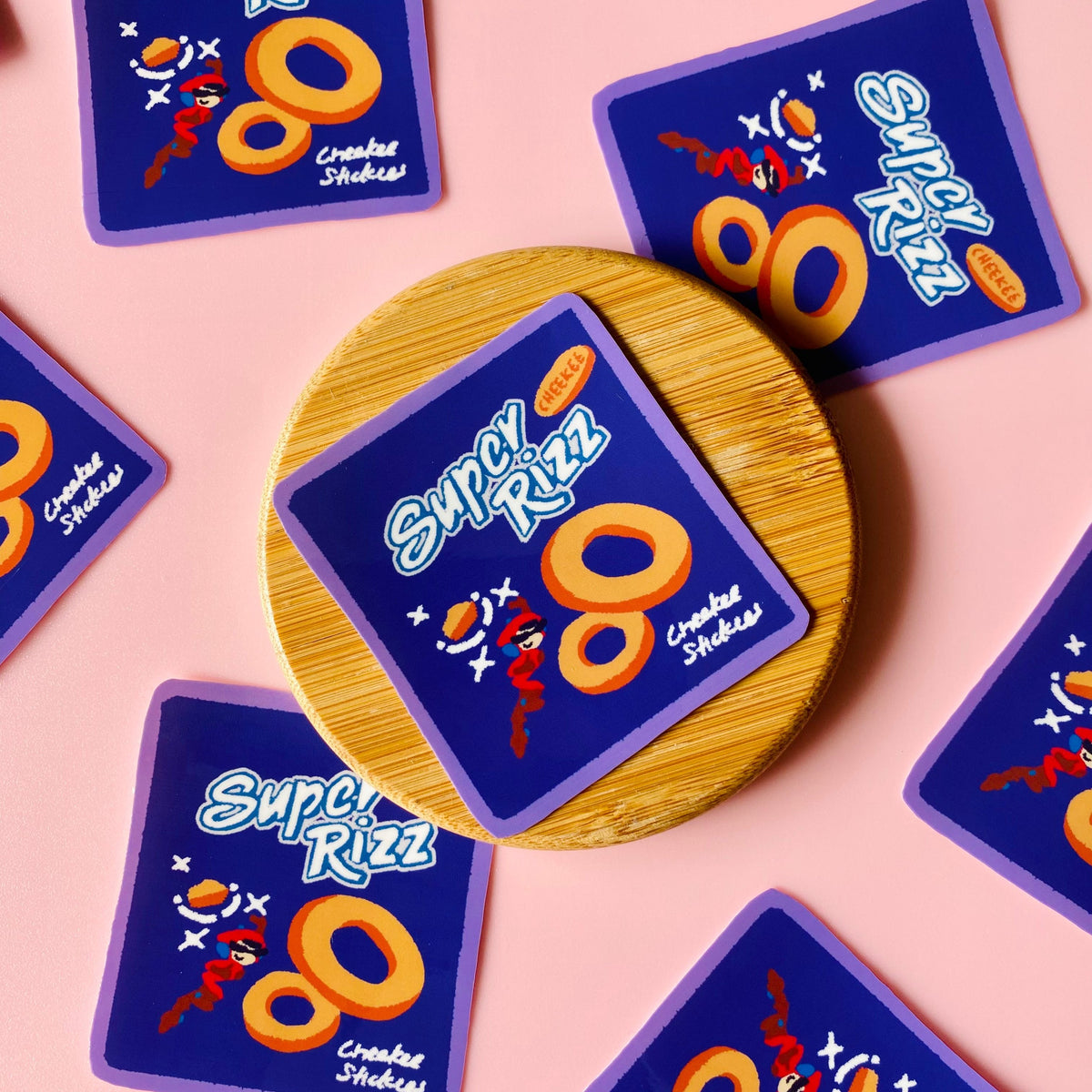Super Fat Rizz Super Rizz sticker β Cheekee Stickees
