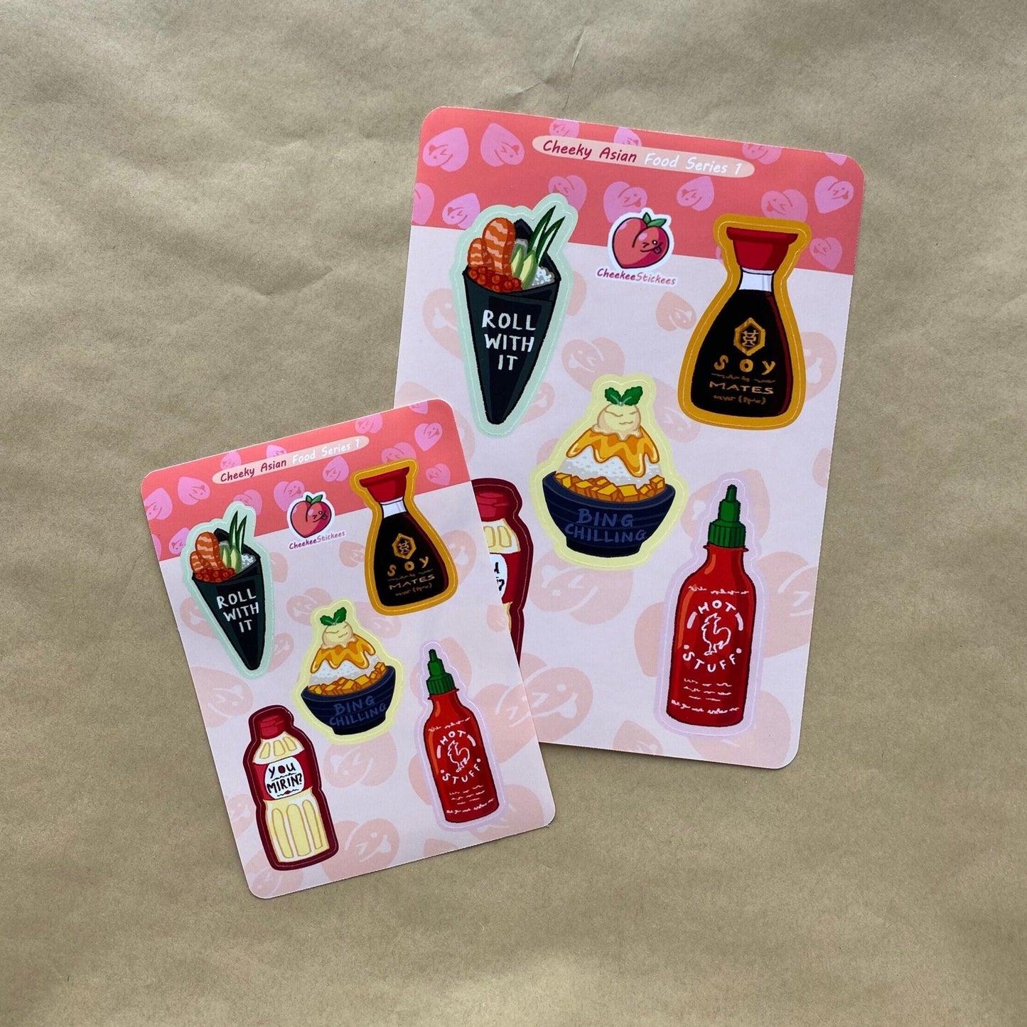 Cheeky Asian Food Series 1 Sticker sheet