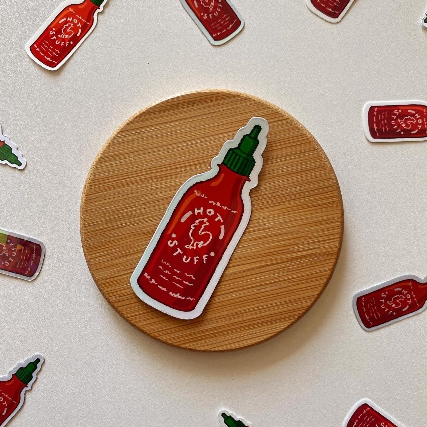 Hot Stuff Sriracha Sticker