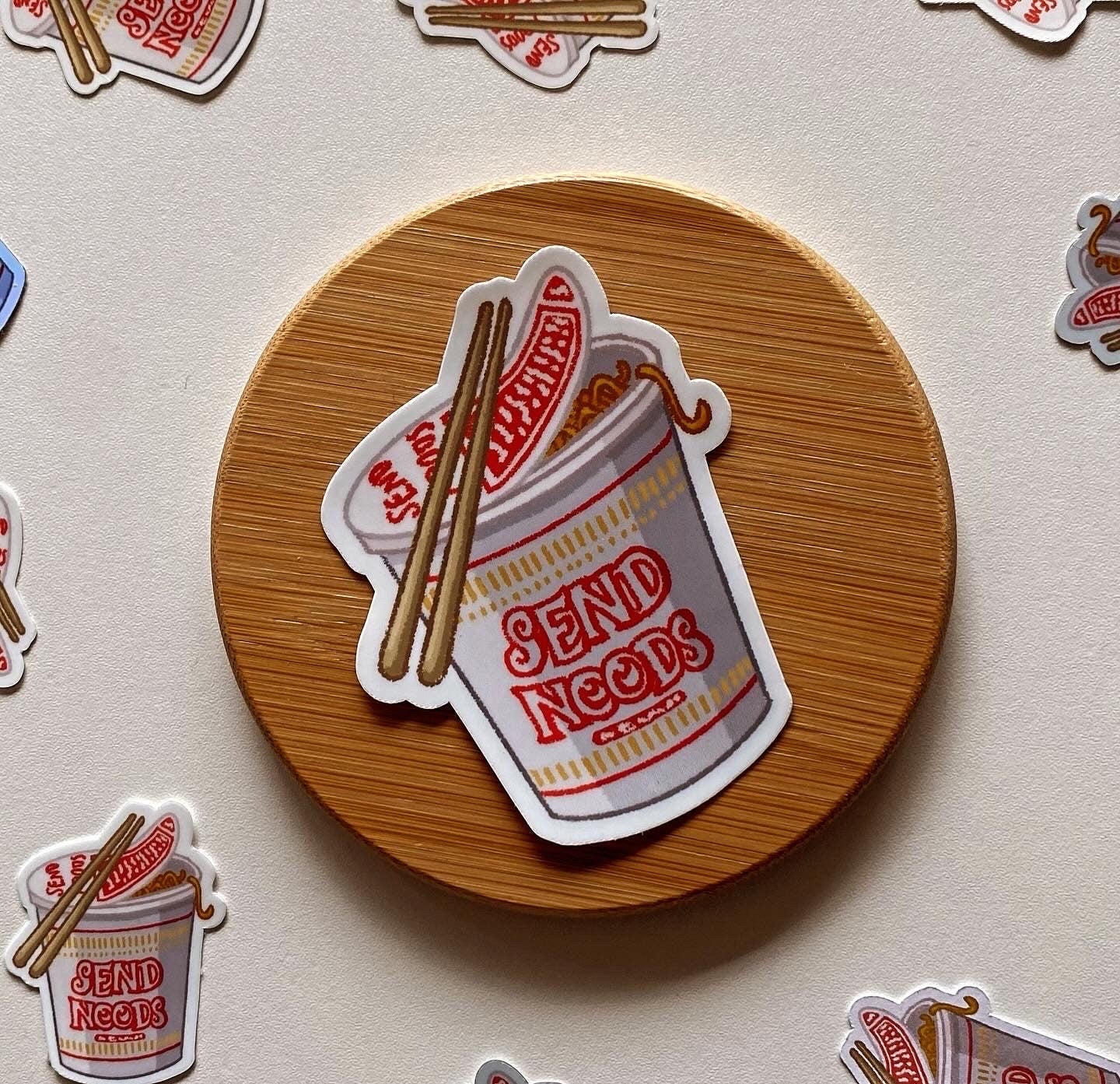 Send Cup Noods Sticker